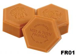 Franc�zke medov� mydlo v tvare v�elej bunky, 100g - s propolisom