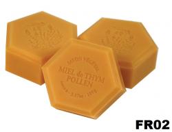 Franc�zke medov� mydlo v tvare v�elej bunky, 100g - so v�el�m pe�om