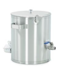 Voskotopka nerezov� okr�hla MINI s vodn�m pl᚝om, na v�robu svie�ok