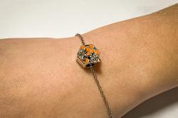 Kor�lka na n�ramok v�ela KN01, strieborn�-1