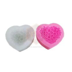 Silik�nov� forma na mydielko - kvety v tvare srdca