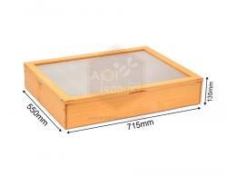 Sol�rna voskotopka s dreven�m korpusom, nerezov�